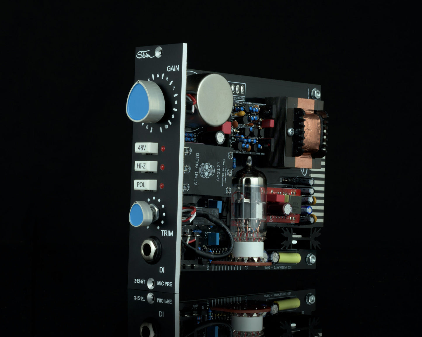 Stam Audio 312-5T | Preamplificador de micrófono de válvulas discreto con DI