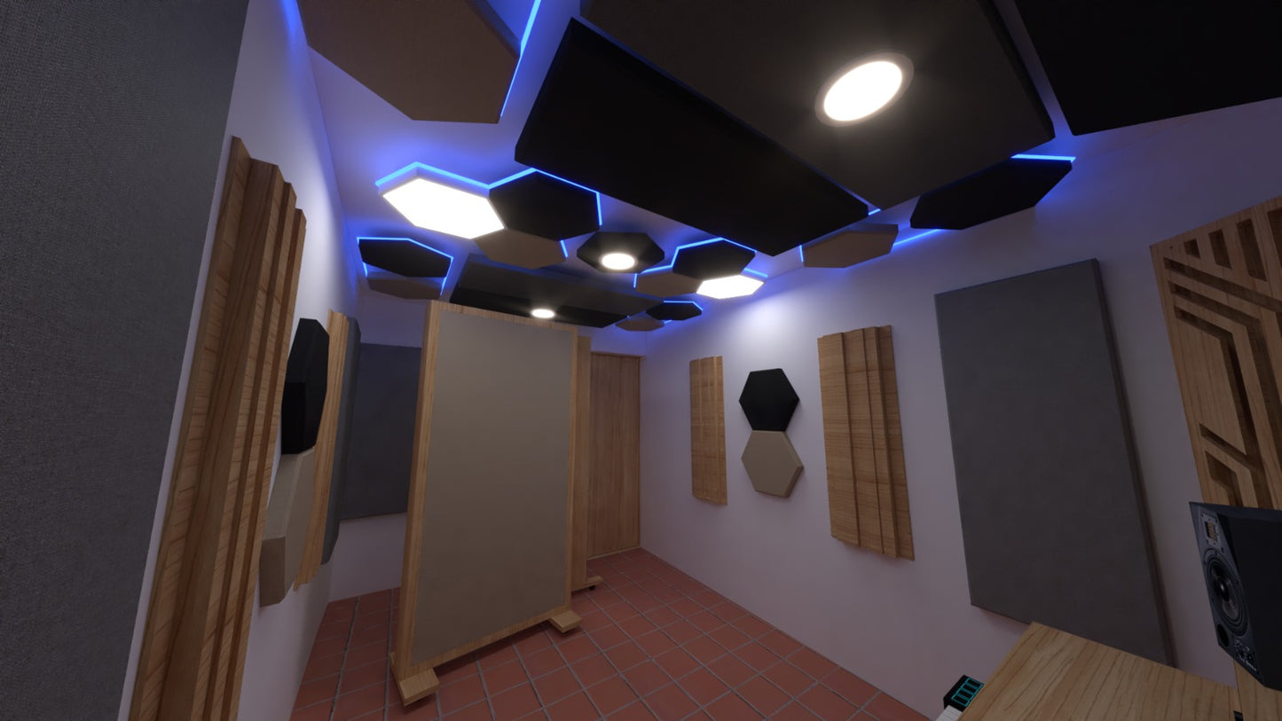 Veil Acusica Biombo | Biombo / Gobo / Panel acústico bidireccional fonoabsorbente 2 x 1