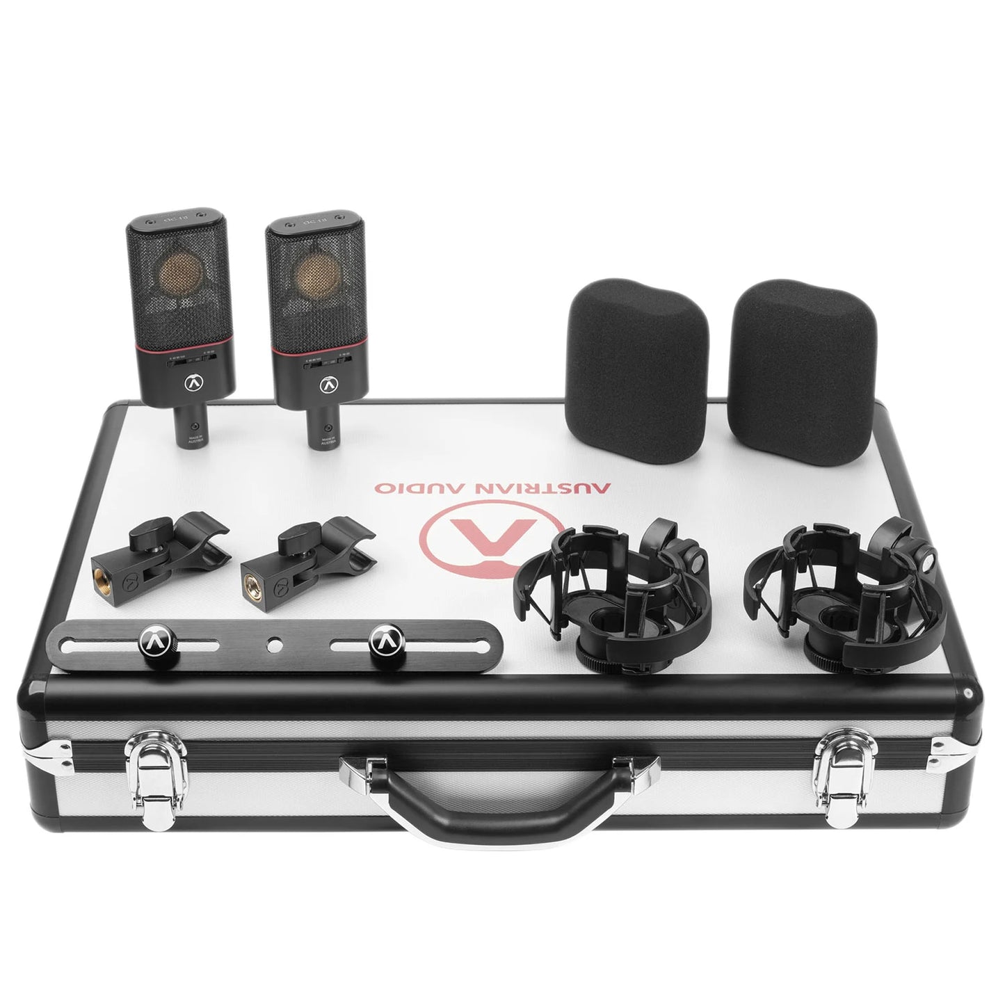 Austrian Audio OC18 Dual Set Plus | Par de micrófonos de condensador de diafragma grande con patrón polar cardioide