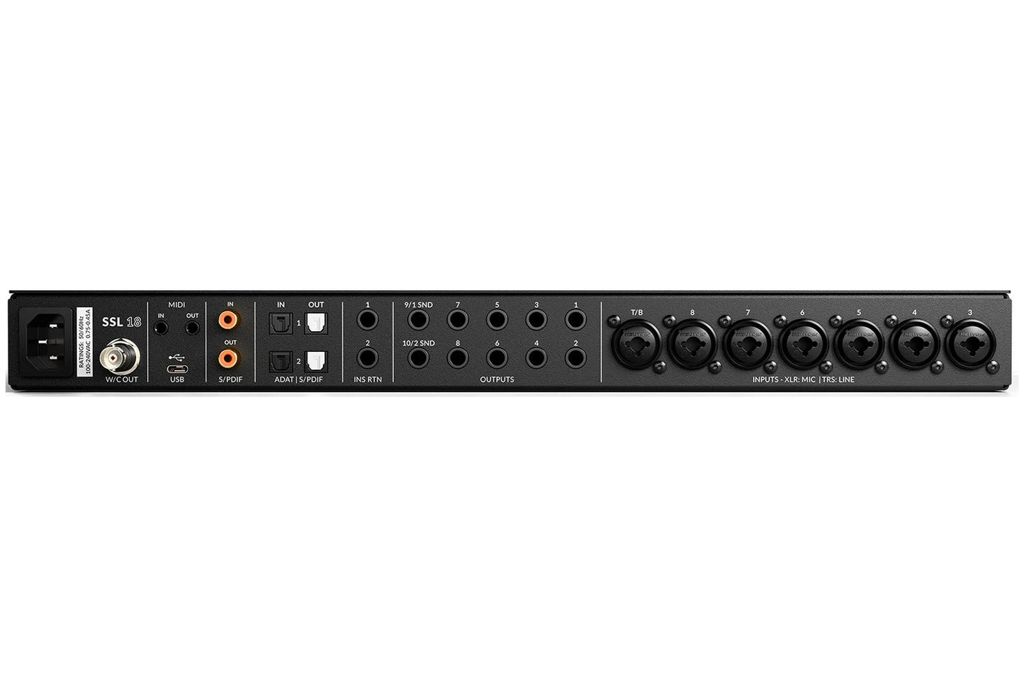 PREORDEN - SSL 18 | Interfaz de audio de 26 IN/28 OUT con 8 preamplificadores y conversión a 32-bit