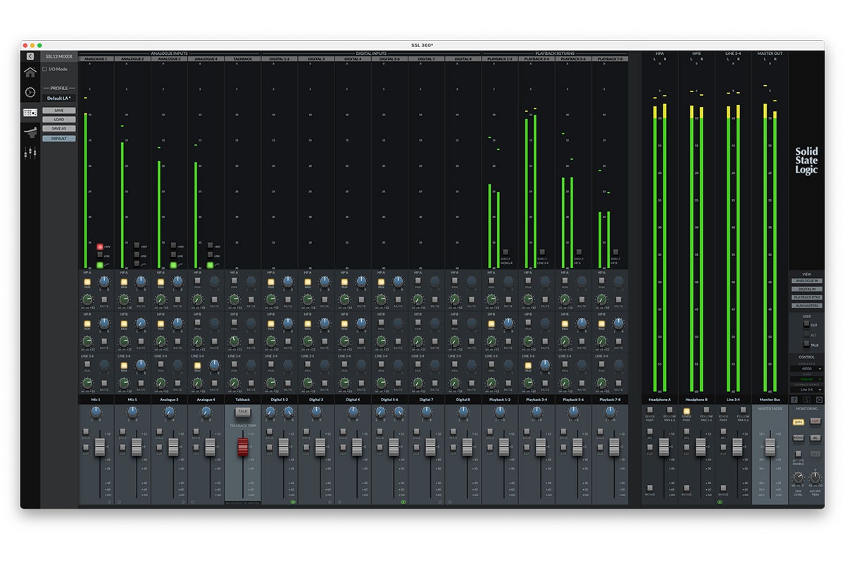 SSL 12 | Interfaz de audio de 12 IN/8 OUT con 4 preamplificadores, E/S MIDI