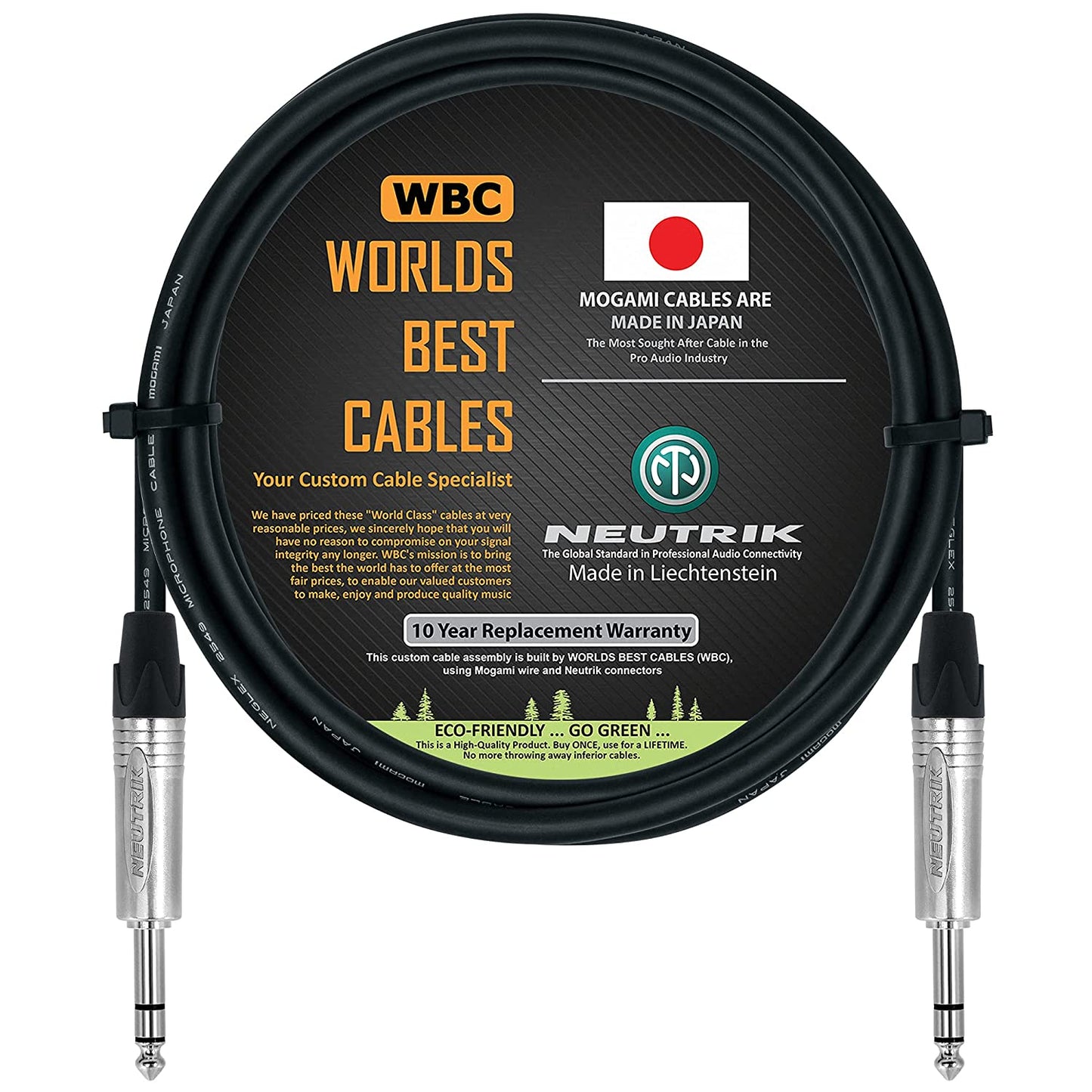 WBC TRS-TRS | Cable CABLE TRS Mogami con conector Neutrik
