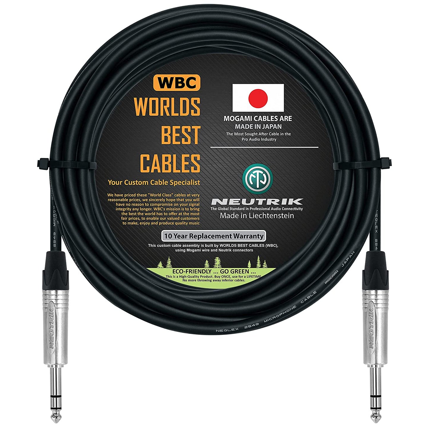 WBC TRS-TRS | Cable CABLE TRS Mogami con conector Neutrik