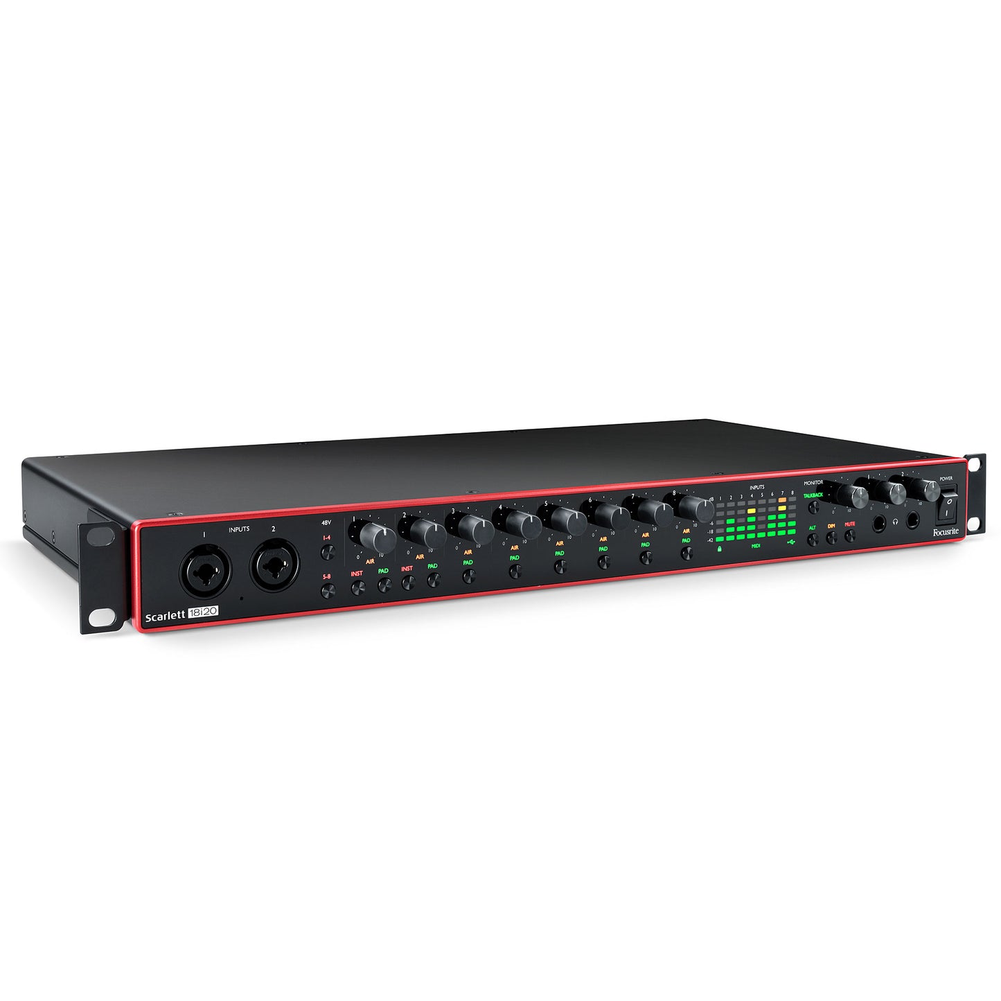 Focusrite Scarlett 18i20 4a Gen | Interfaz de audio USB 2.0 con 18 IN/20 OUT