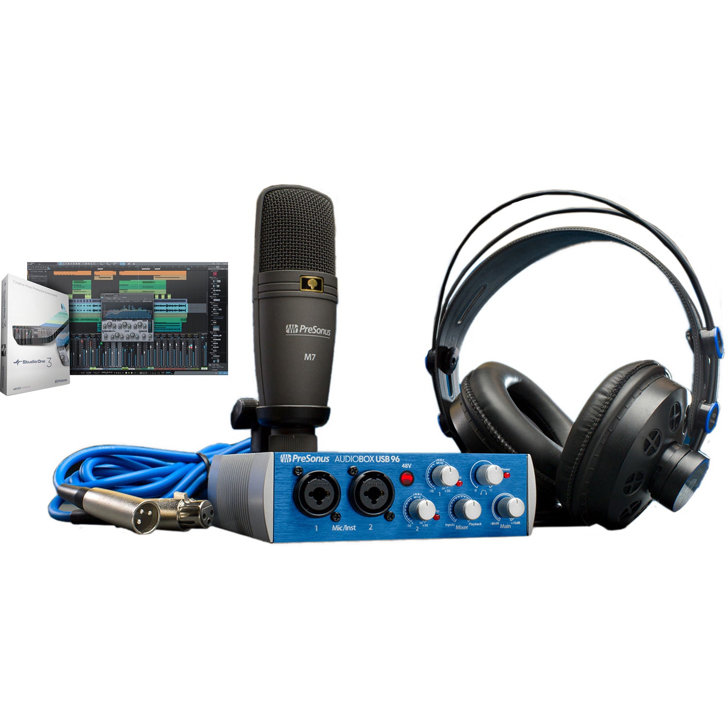 Presonus Audiobox 96 Studio | Combo de grabación con audífonos y