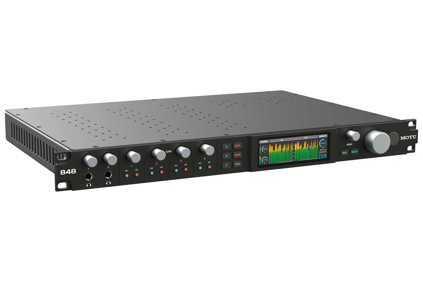 Motu 828 | Interfaz de audio USB 3.0 de 28 entradas y 32 salidas para Mac/PC/iOS