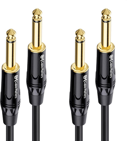 Cable Matters TS-TS Premium | Cable trenzado para con conector 1/4" TS de alta calidad