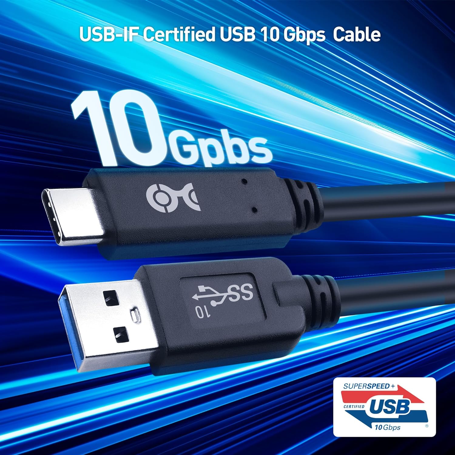 Cable Matters | Cable USB-C a USB-A | 10 Gbps | 1 metro | USB-IF