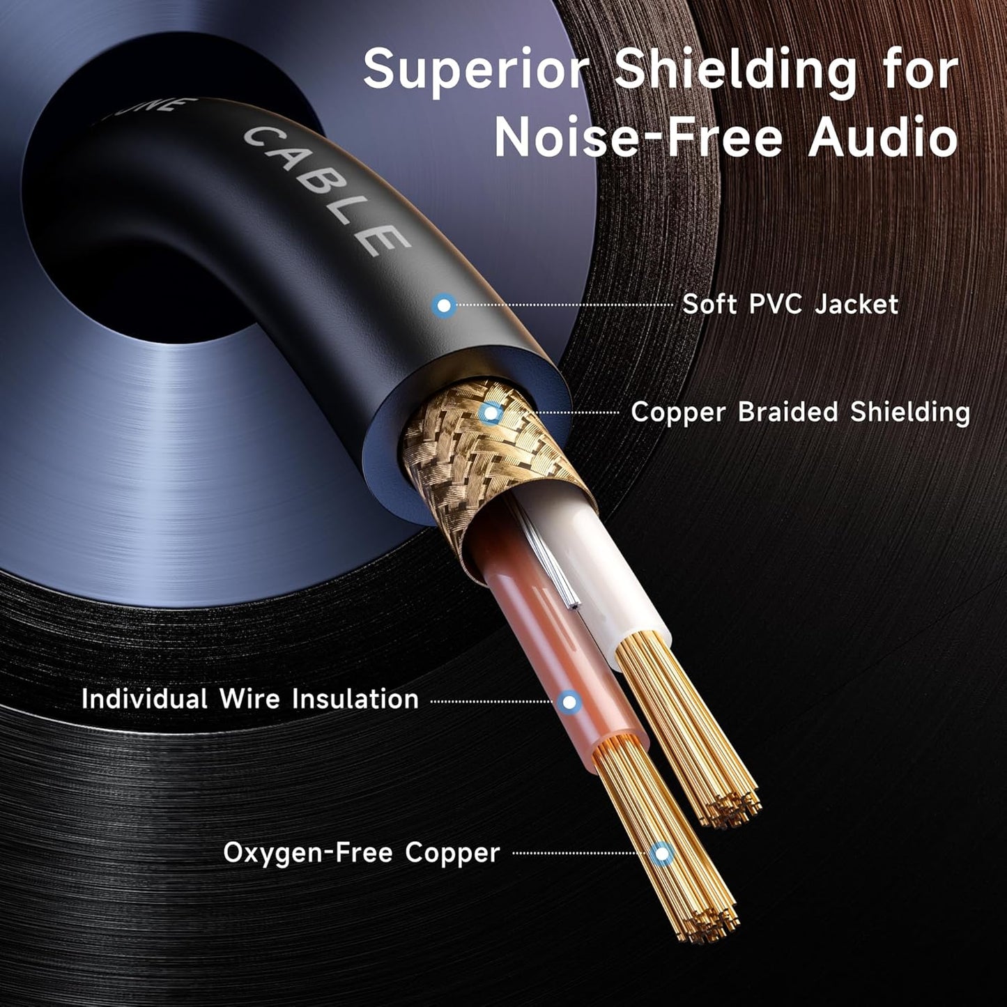 Cable Matters TRS-XLR Premium | Cable TRS macho a XLR macho de alta calidad