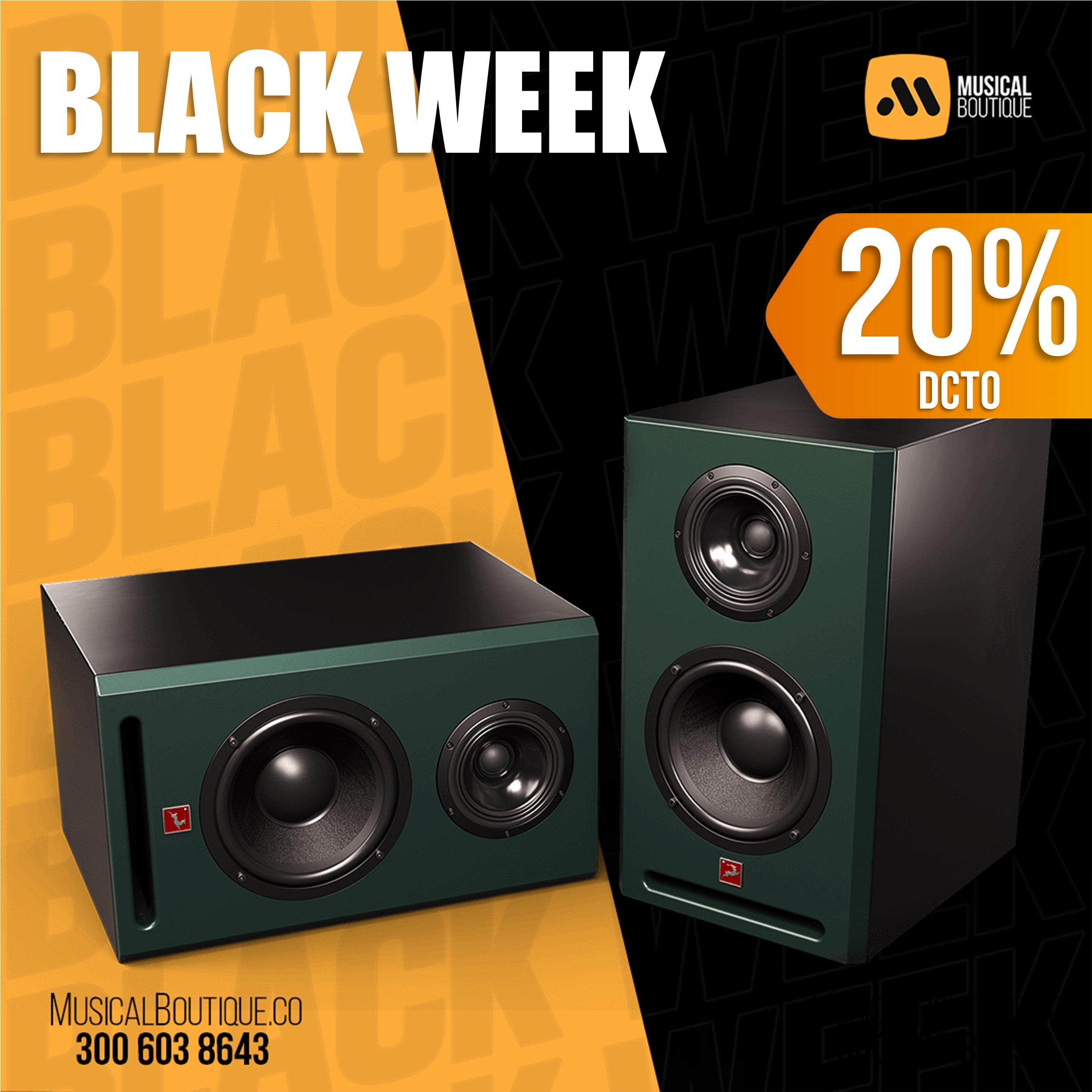 Atlas i8 | Monitor de audio de 8" a 3 vías | Black Week 2024