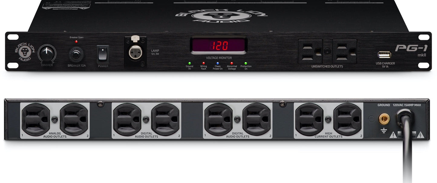 Black Lion Audio PG-1 MKII | Acondicionador de energía de 10 salidas con tecnología de filtrado PG-99