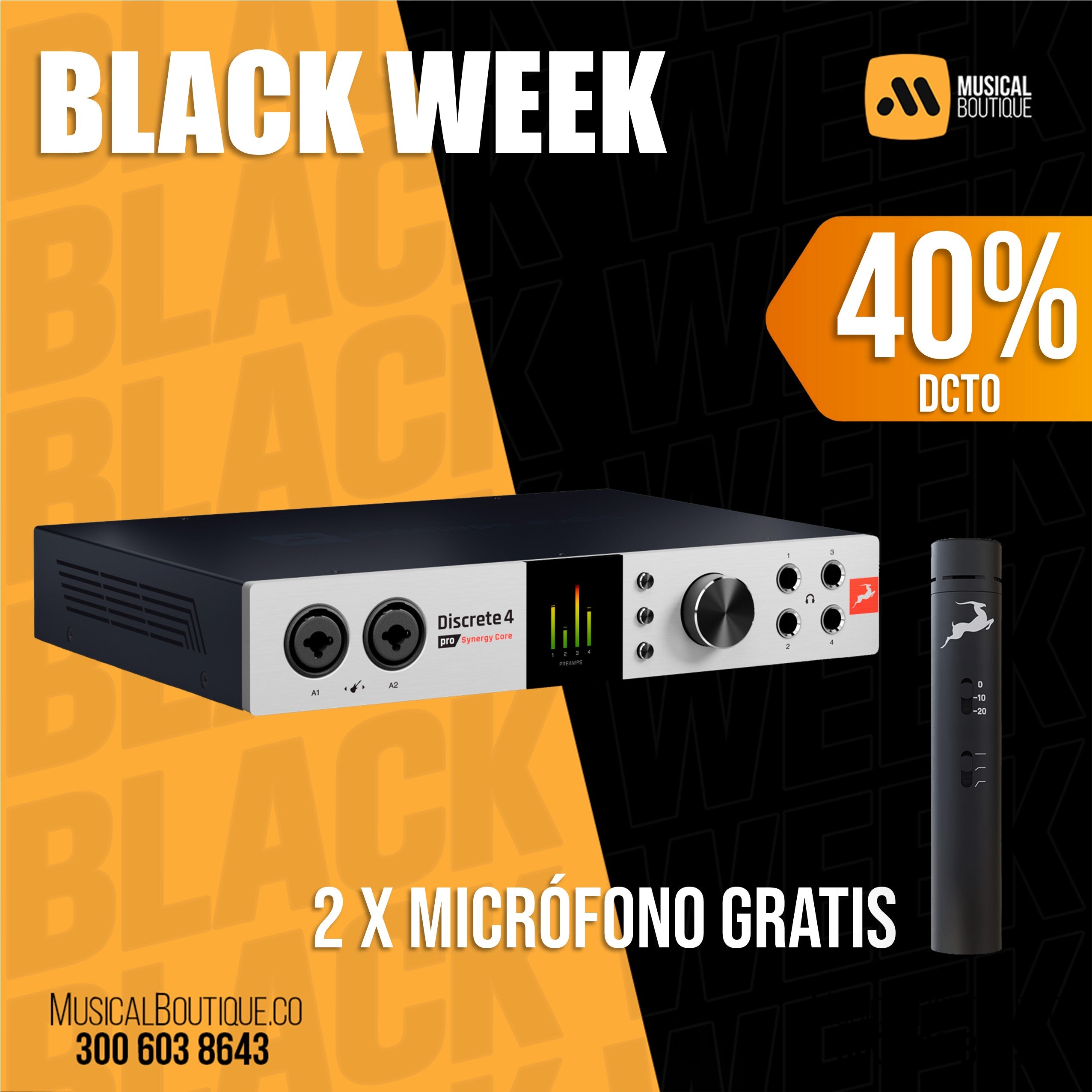 Discrete 4 Pro Synergy Core | Interfaz de audio | Black Week 2024