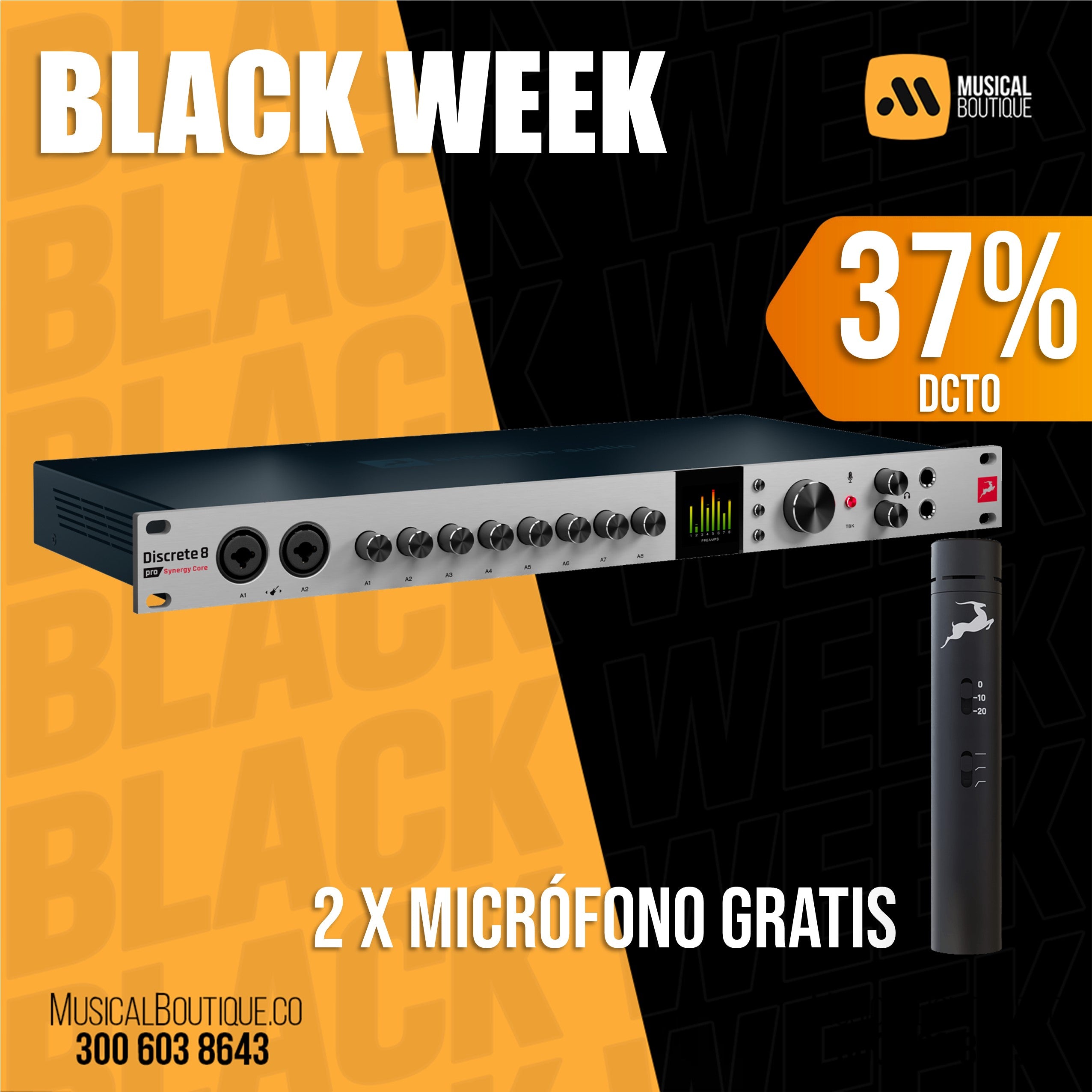 Discrete 8 Pro Synergy Core | Interfaz de audio | Black Week 2024