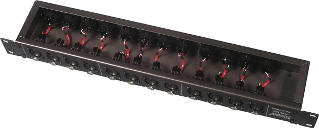 HOSA PDR-369 - PatchBay de 12 canales XLR intercambiables