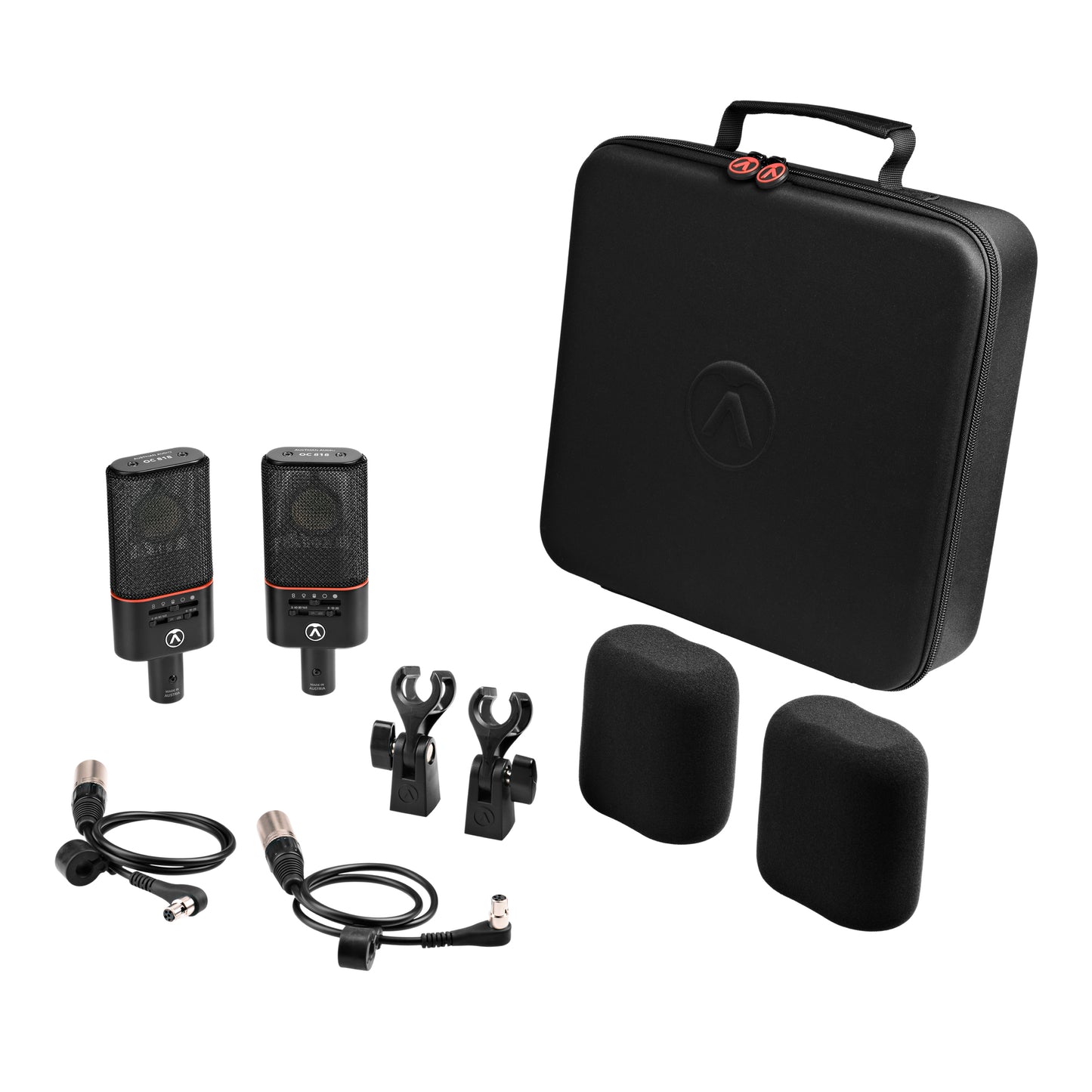 Austrian Audio OC818 Dual Set Go | Par de micrófonos de condensador multipatrón polar