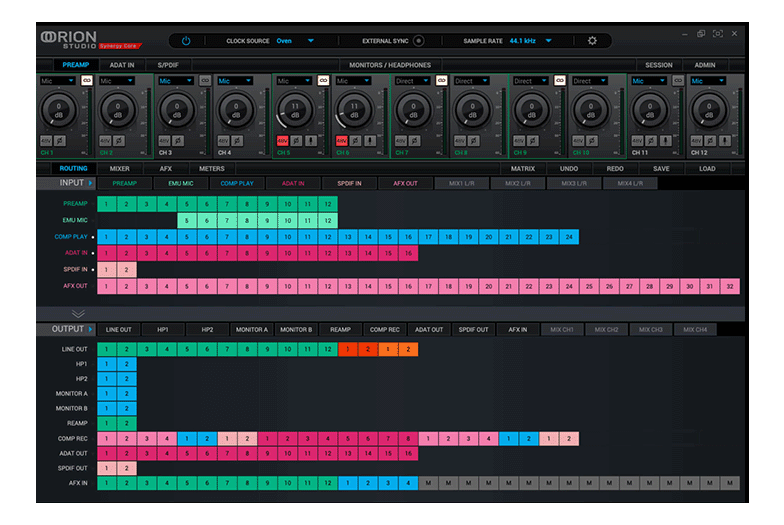 Antelope Audio Orion Studio Synergy Core Immersive Bundle | Interfaz de audio Thunderbolt 3/USB con procesamiento DSP + FPGA con control remoto para Dolby Atmos