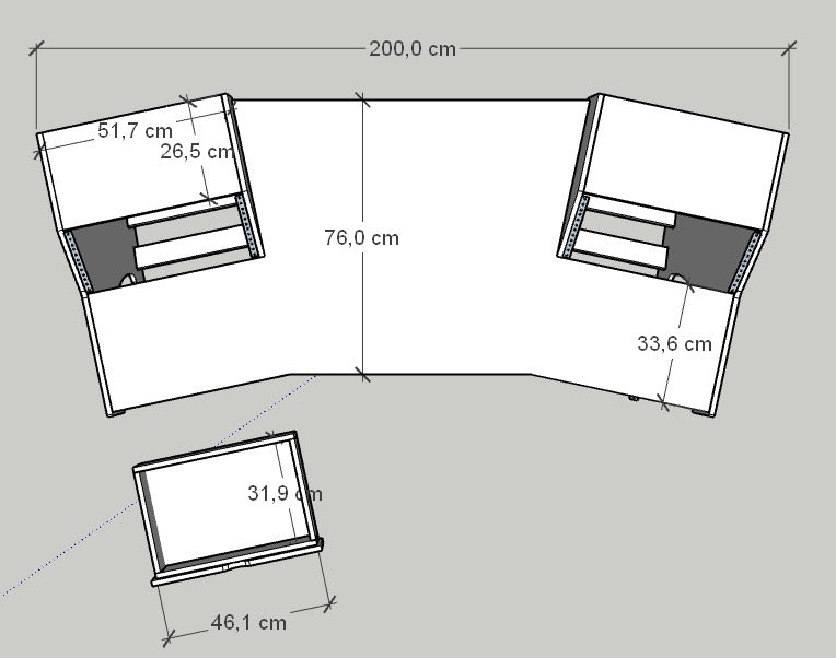 Veil Acustica VA | Mesa para estación de trabajo profesional