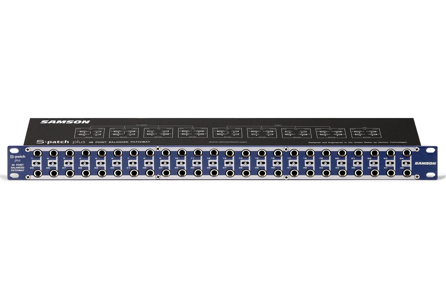 Samson S-Patch Plus - Patchbay de 48 puntos con conectores de 1/4"