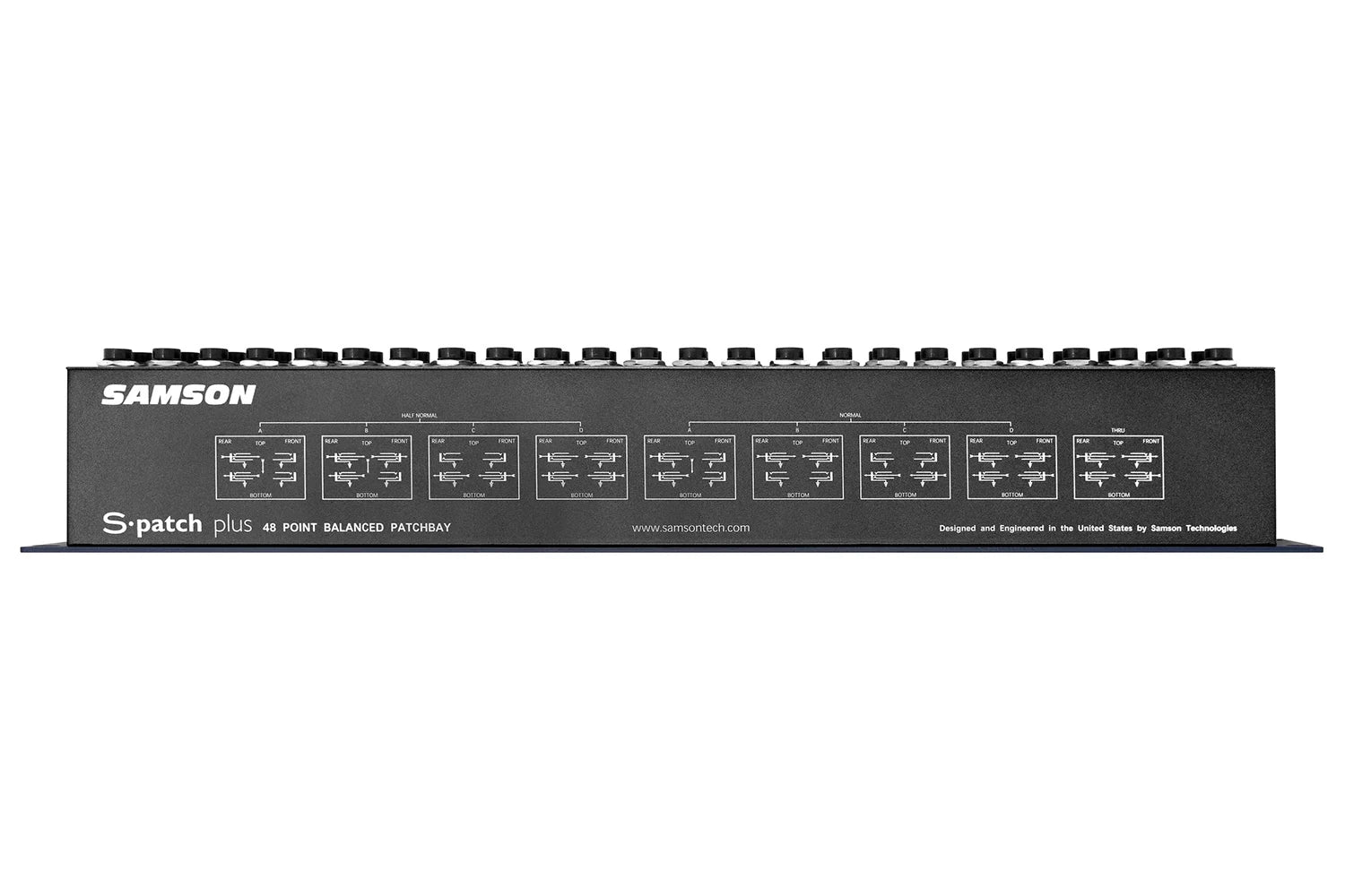 Samson S-Patch Plus - Patchbay de 48 puntos con conectores de 1/4"