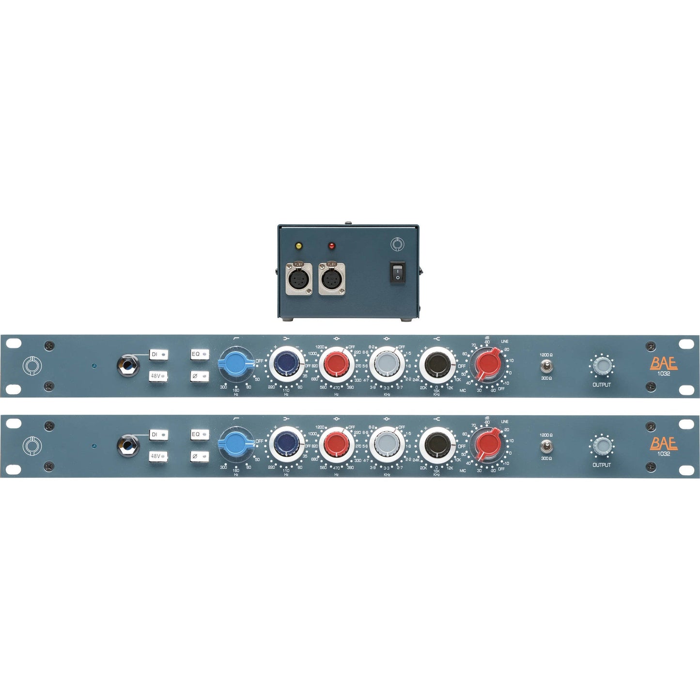 BAE 1032 | Par de preamplificadores de micrófono con EQ y PSU