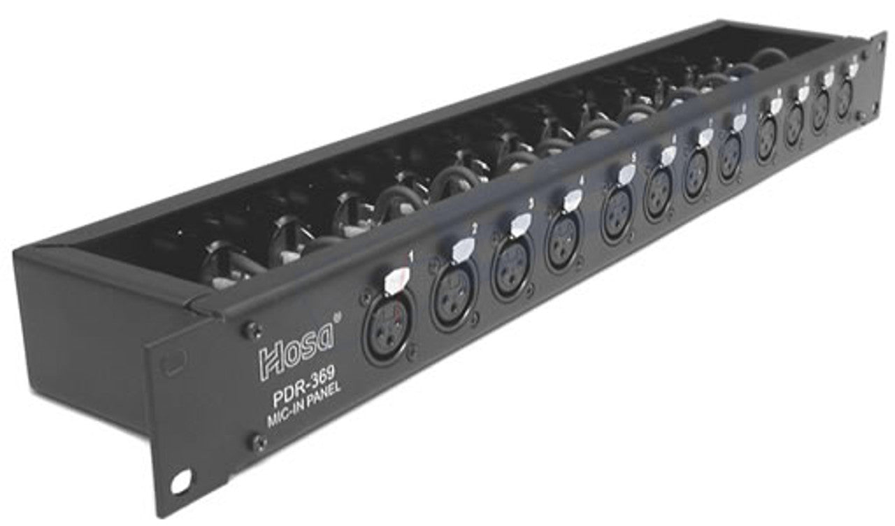 HOSA PDR-369 - PatchBay de 12 canales XLR intercambiables