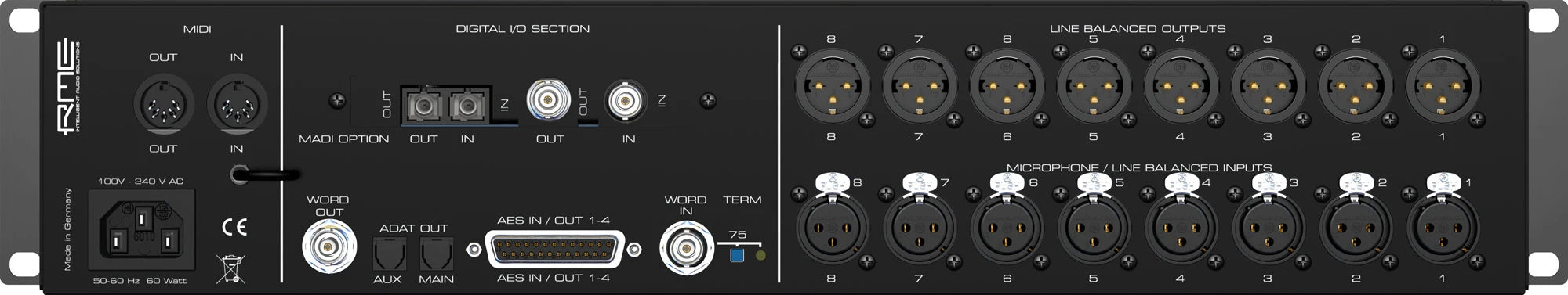 RME Micstasy - Preamplificador de 8 canales con conversión AD