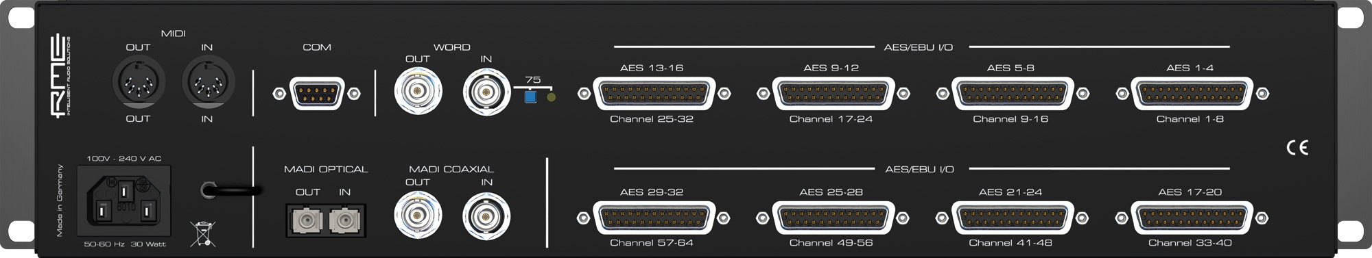 RME ADI-6432R - Convertidor de formato MADI/AES de 64 canales