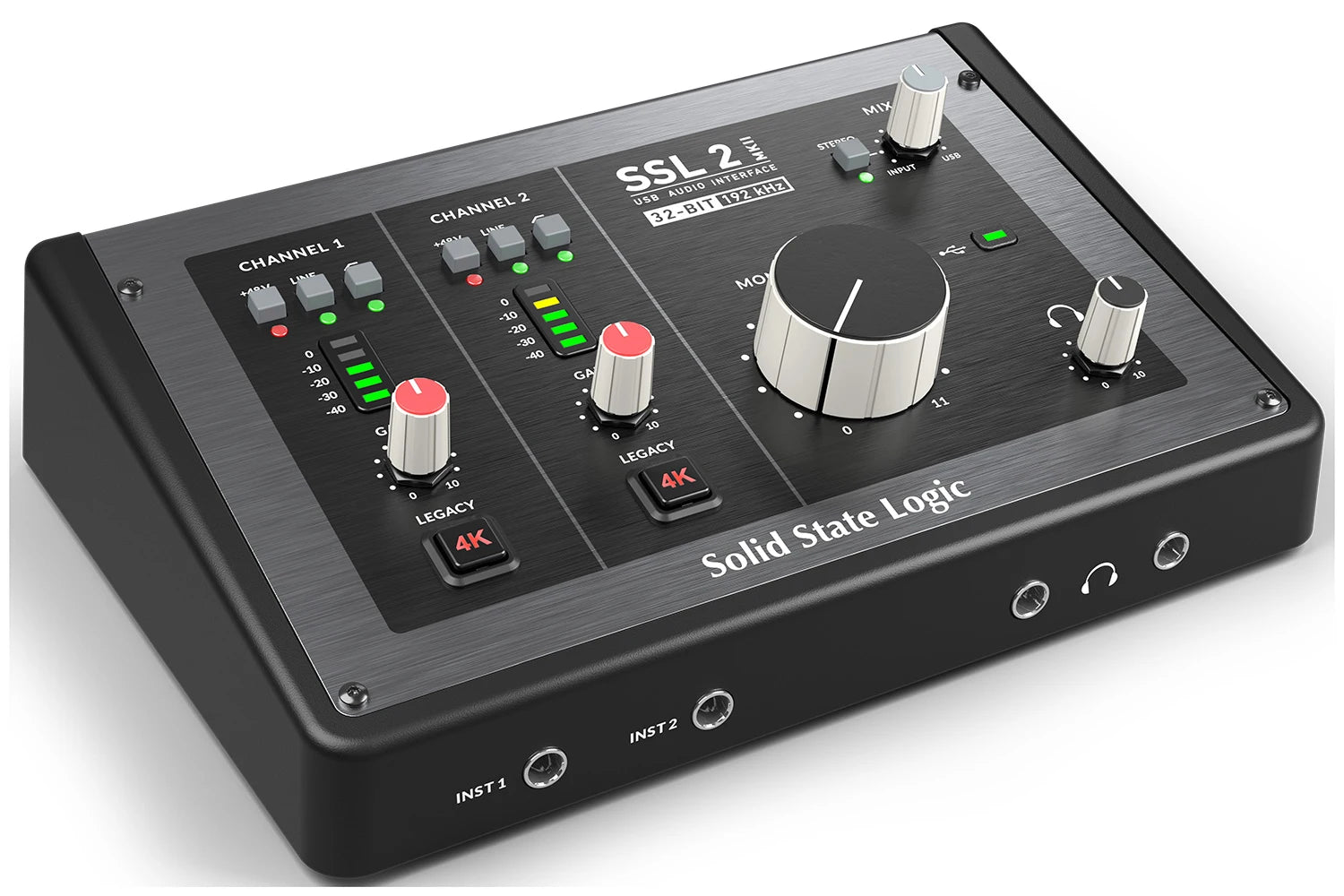 SSL 2 MKII | Interfaz de audio USB-C de 2 IN/2 OUT, con 2 preamplificadores