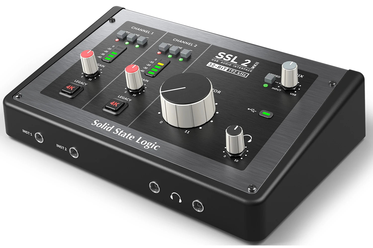 SSL 2 MKII | Interfaz de audio USB-C de 2 IN/2 OUT, con 2 preamplificadores