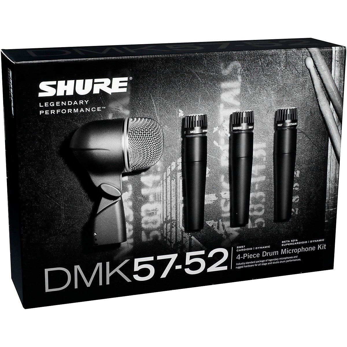 DMK57-52 - Kit de Micrófonos Para Batería Shure - 4 piezas