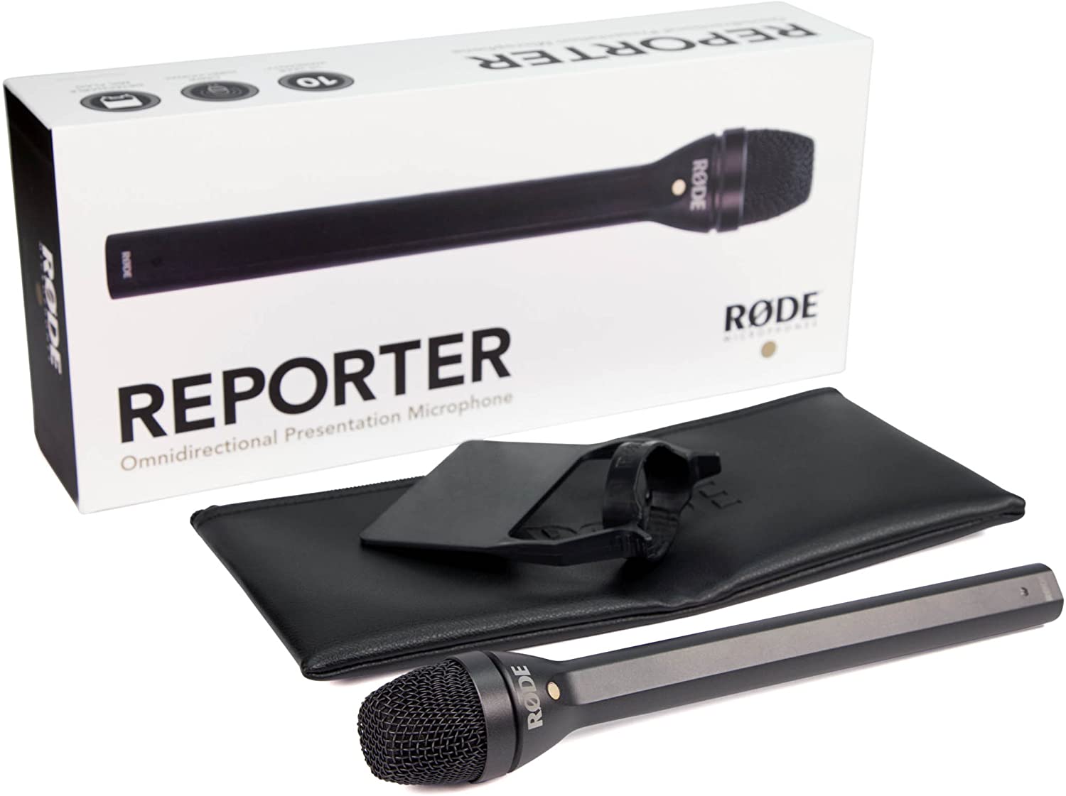 Rode Reporter | Micrófono dinámico omnidireccional de mano para entrevistas, podcasting, transmisiones